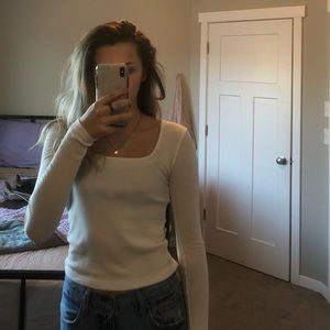 Urban Outfitters ribbed square neck top